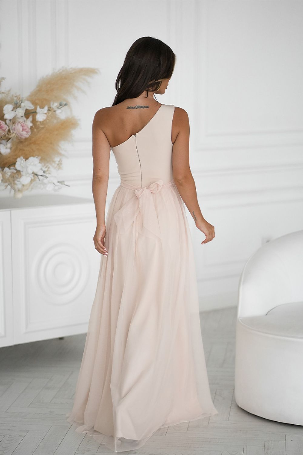 Vestido Bicotone beige 220091 - vista de producto 3 en Secretelles