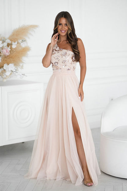 Vestido Bicotone beige 220091 - vista de producto 1 en Secretelles