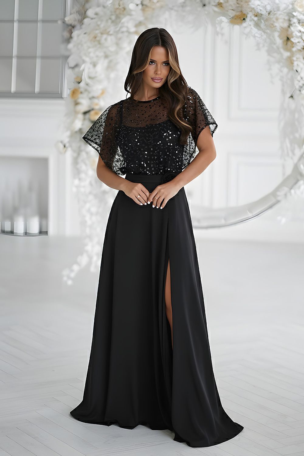 Bicotone vestido negro vista de producto Secretelles